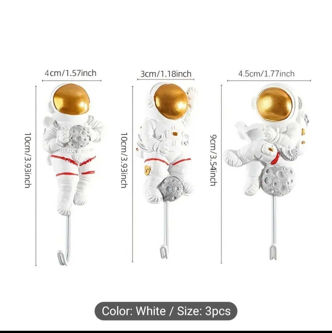 Astronaut Wall-mounted Utility Hook Non-drilling Wall-mounted Clothing and Accessories Organizer, Utility Hooks